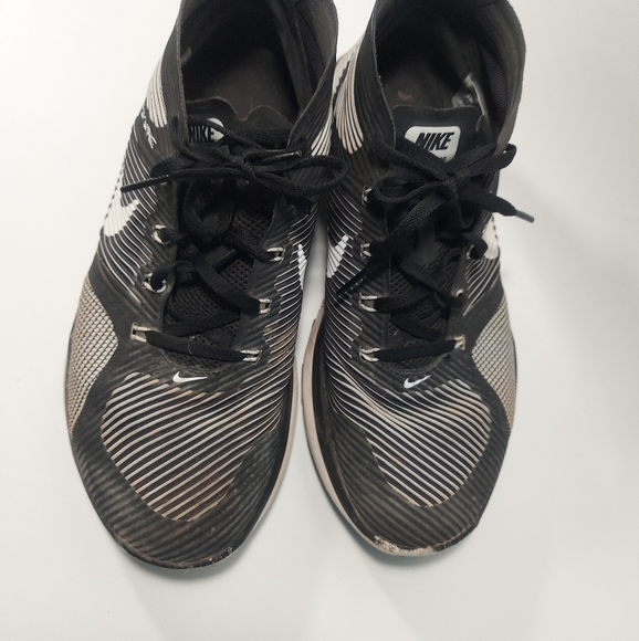 Nike Free Train Instinct Flywire Men's Shoes Black White Dark Grey, 7 - Picture 3 of 10